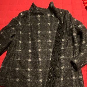 ONE TIME PRICE -- THEN IT'S GONE ! NWT Sam Edelman Asymmetrical Fringe Coat
